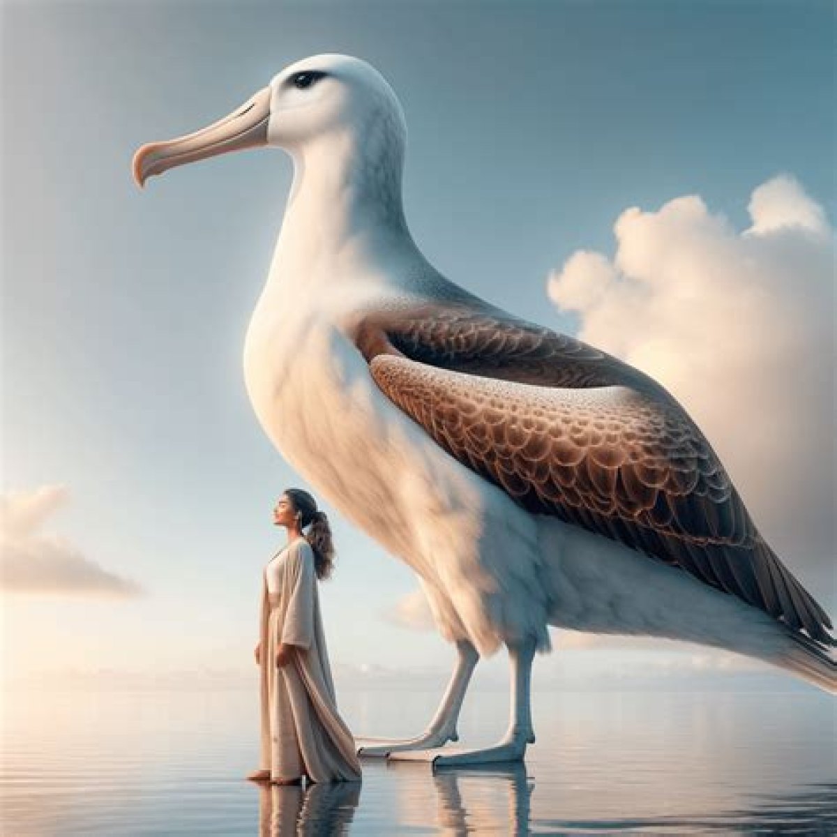 Albatross Next To Human